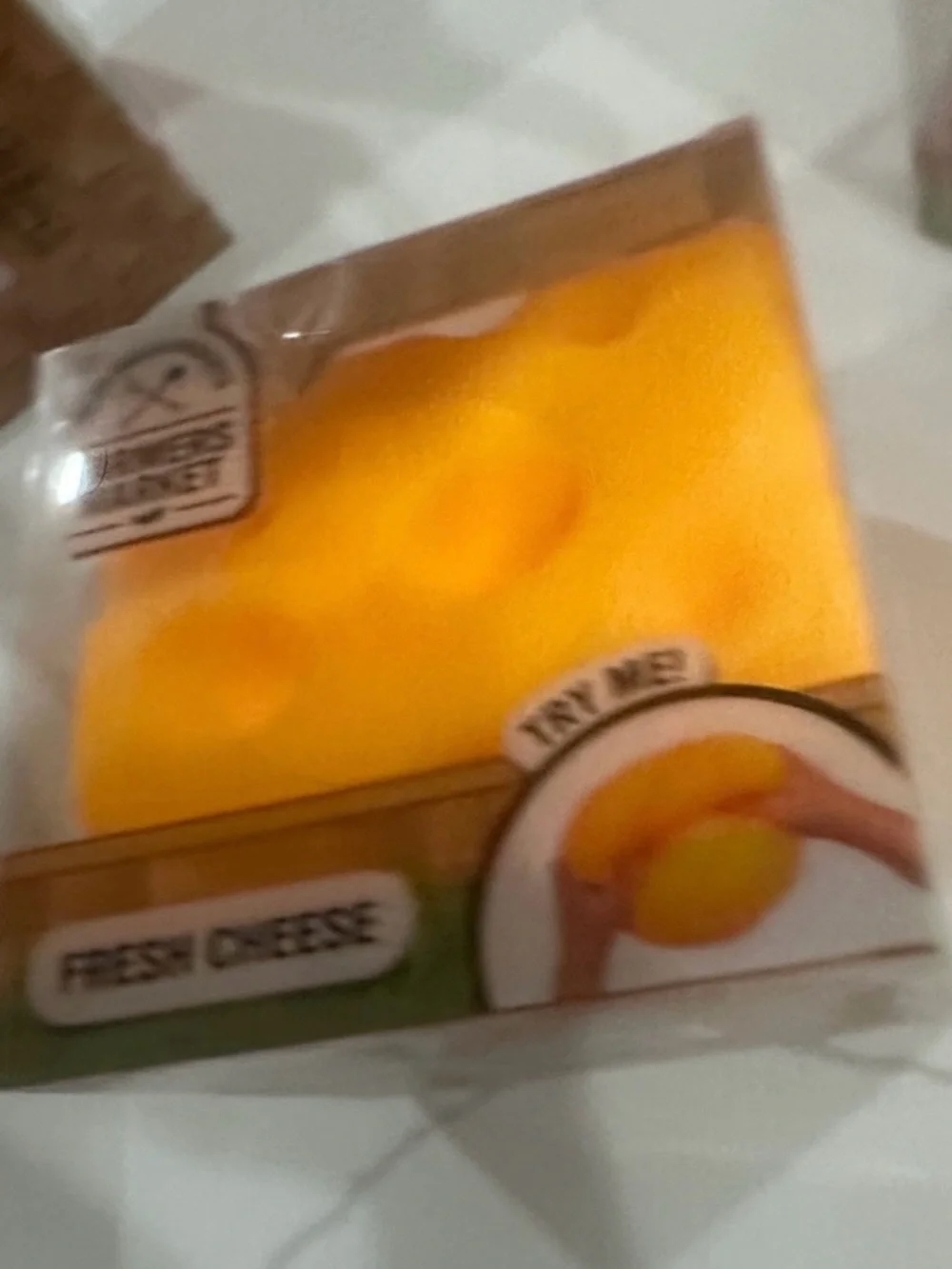 Sunny Days Market Fresh Cheese Squishy Toy - Orange